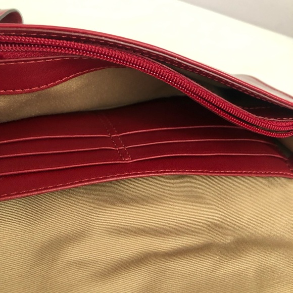 Coach Red red patent leather Bleecker wristlet clutch - Picture 3 of 3